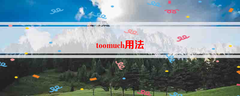 toomuch用法